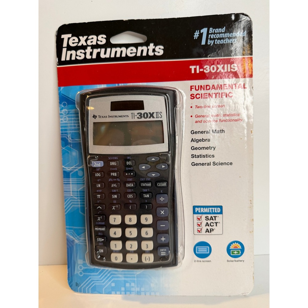 NEW Texas Instruments TI30XIIS Scientific Calculator Blue Black Sealed Package